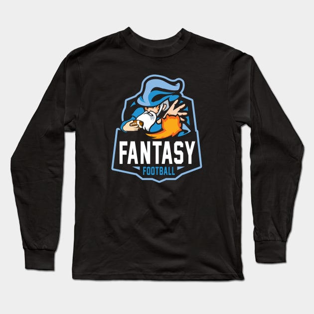 Fantasy Football (Black Print) Long Sleeve T-Shirt by Miskatonic Designs